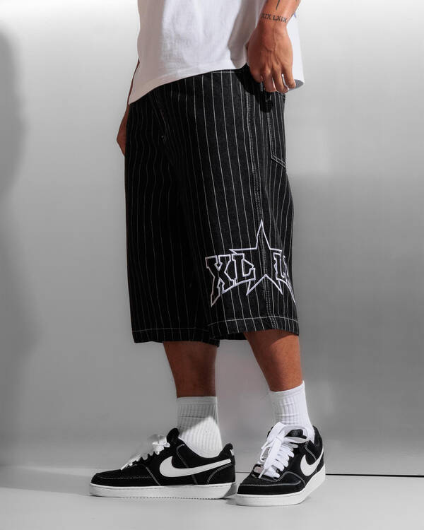 LA Star Baggy Bull Denim Shorts