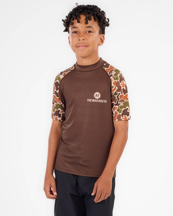 Hueys Camo Short Sleeve Rash Vest