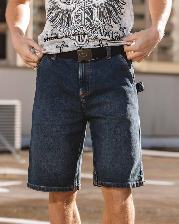 Relaxed Denim Utility Shorts