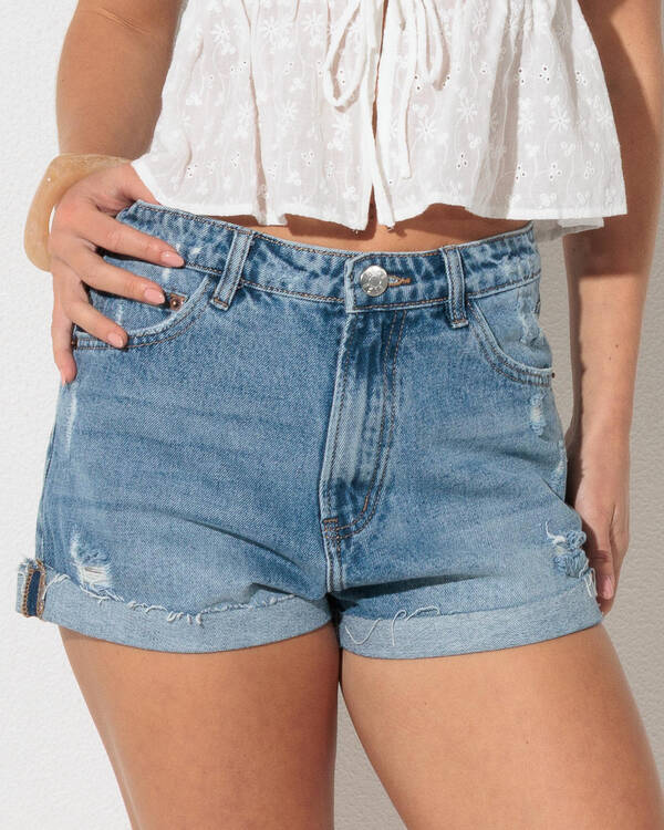 Indie Roll Up Denim Shorts