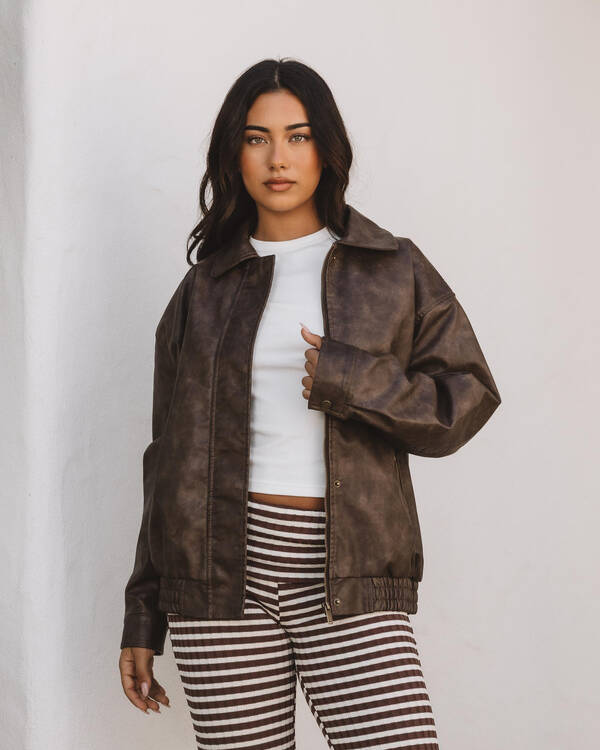 Falcon Faux Leather Jacket