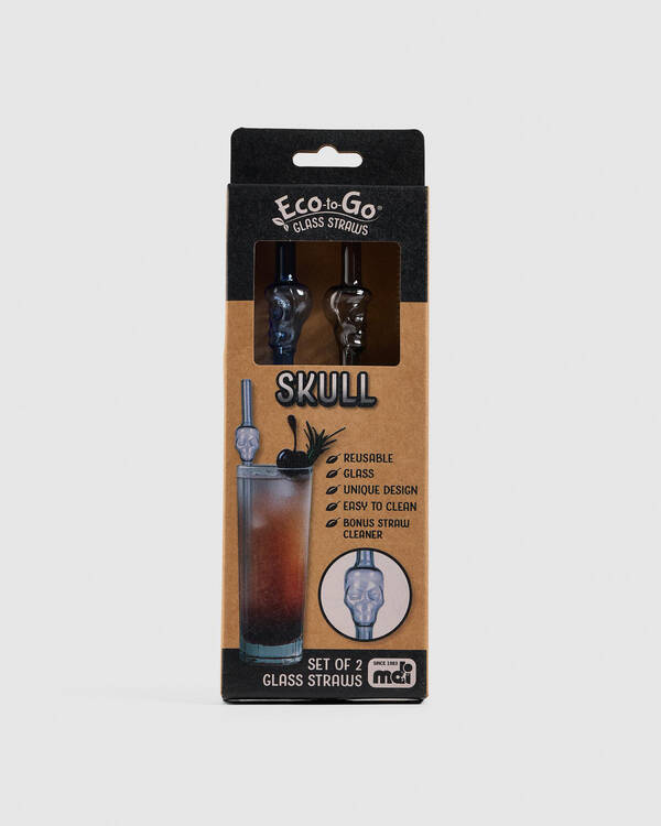 Eco-To-Go Skull Glass Straws -