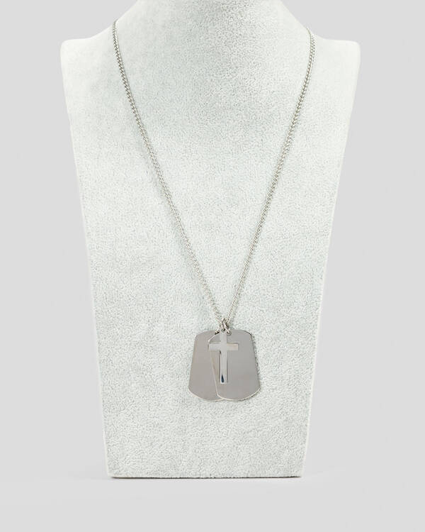 Dog Tags With Cross Necklace