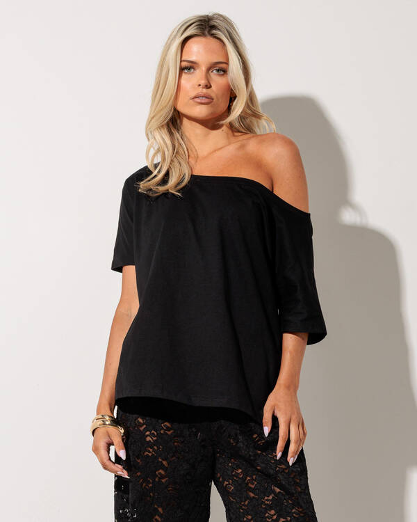 Raven Off Shoulder T-Shirt
