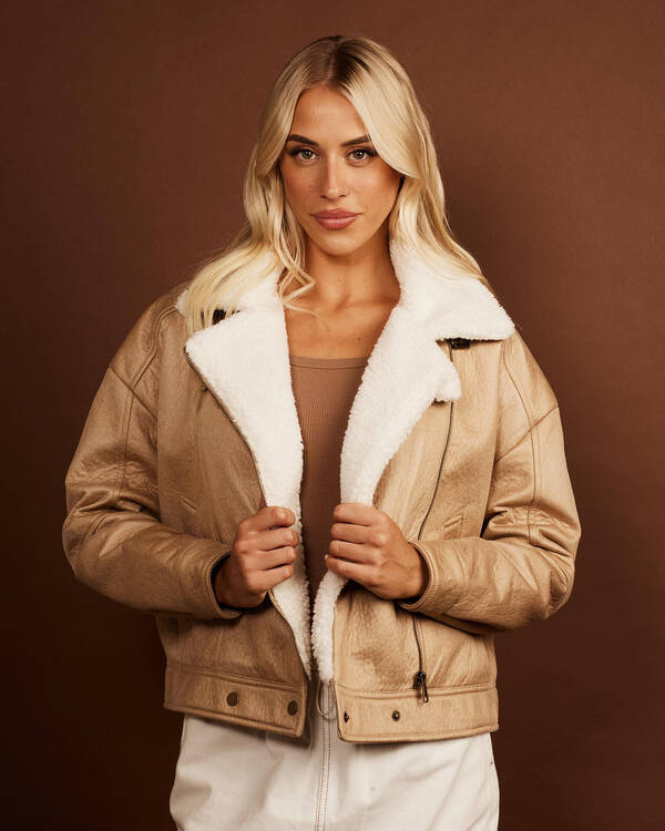 Frenchy Faux Leather Jacket