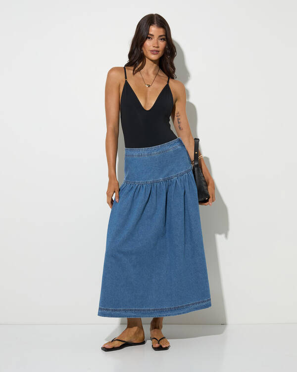 Roxanne Maxi Denim Skirt