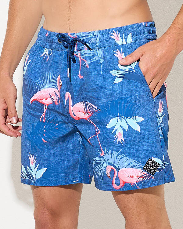 Tropical Isle Elastic Waist Shorts