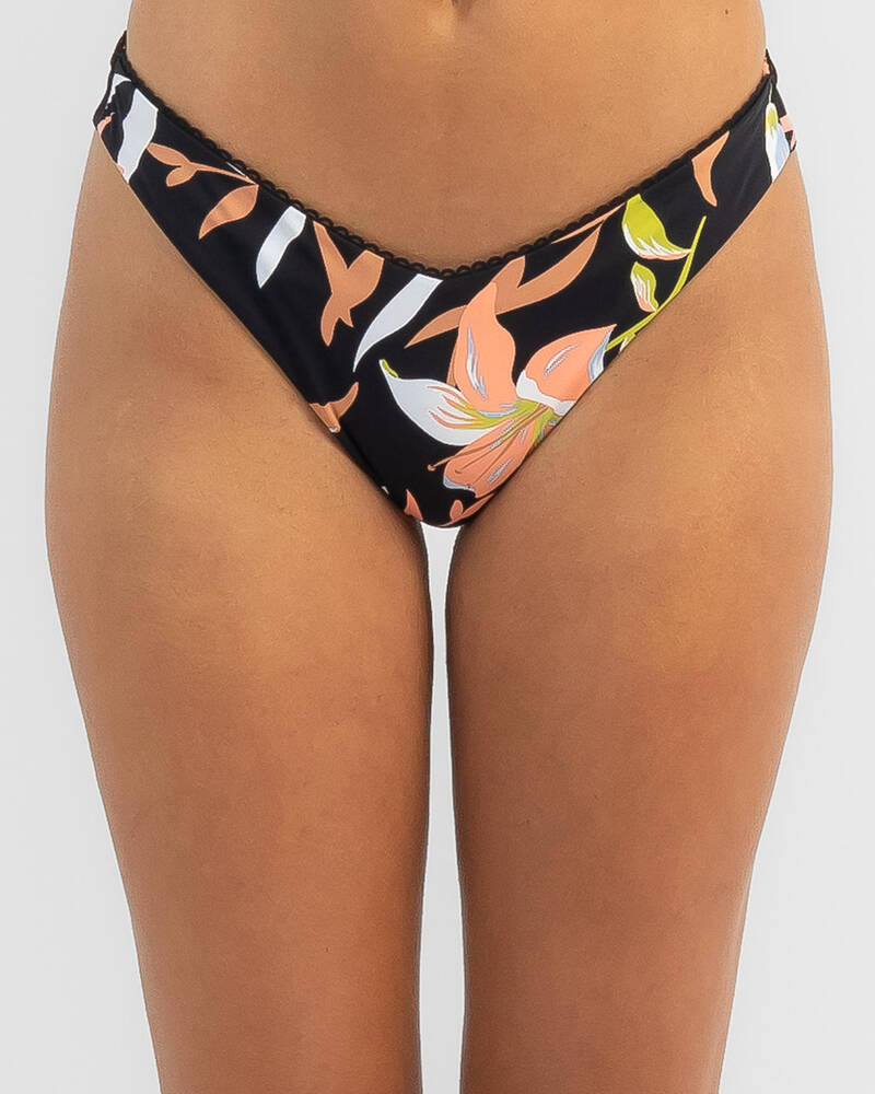 Roxy Hibiscus Wave Cheeky Bikini Bottom for Womens