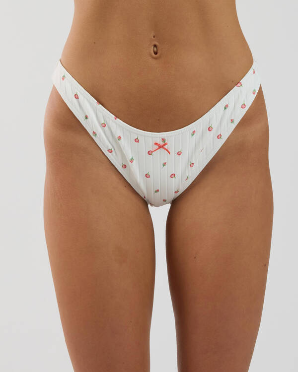 RVCA Rose Bud Medium French Bikini Bottom for Womens