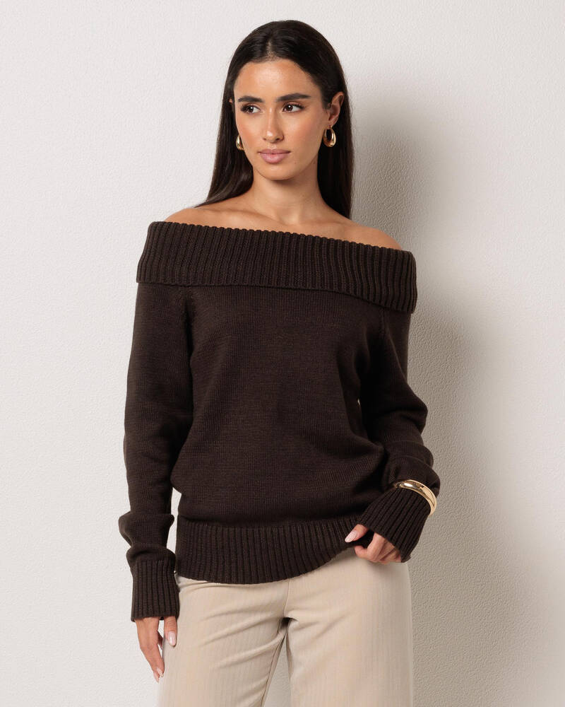 Ava And Ever Veriti Off Shoulder Knit Jumper for Womens