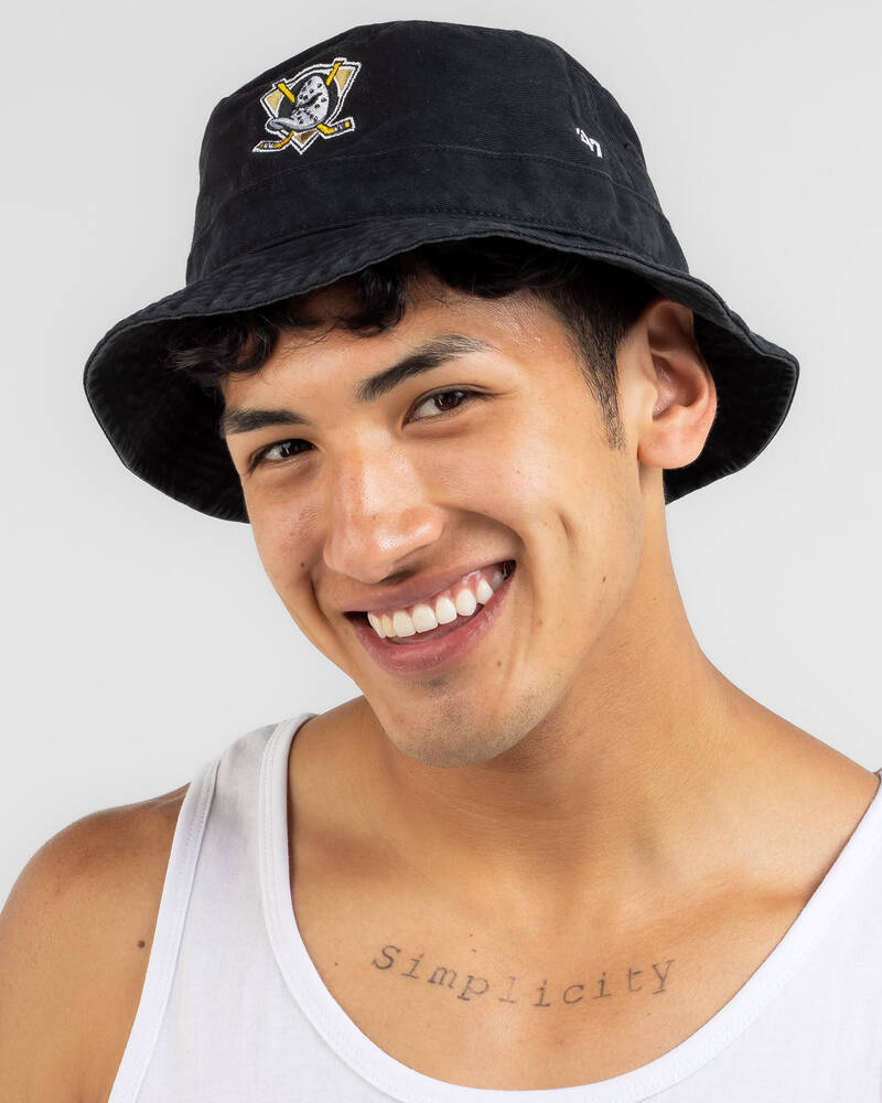 Forty Seven Anaheim Ducks Black '47 Bucket Hat for Mens