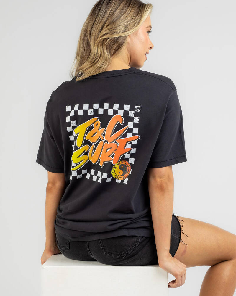 Town & Country Surf Designs Border Check T-Shirt for Womens