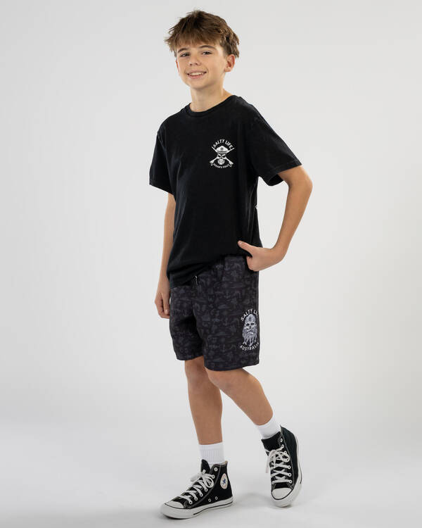 Salty Life Boys' Marauder Elastic Waist Shorts for Mens