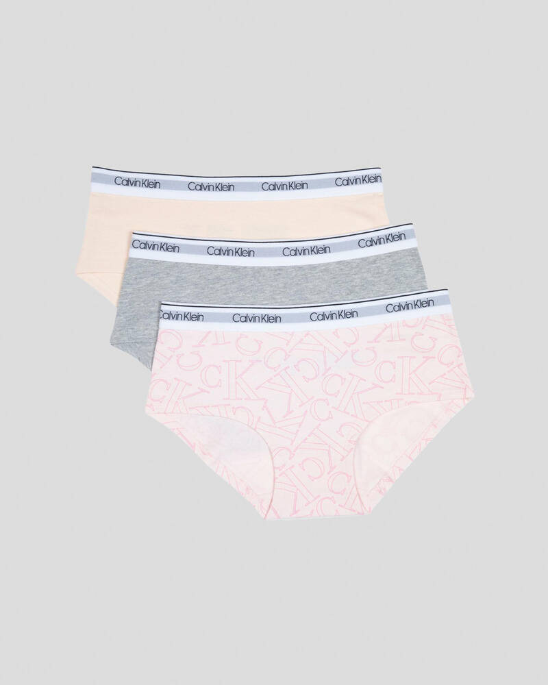 Calvin Klein Girls' Bikini Brief 3 Pack for Womens