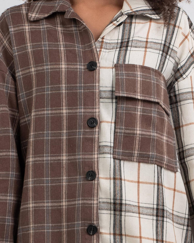 Pink Diamond Twilight Flannel Shirt for Womens