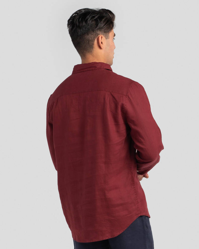 Academy Brand Hampton Linen Long Sleeve Shirt for Mens