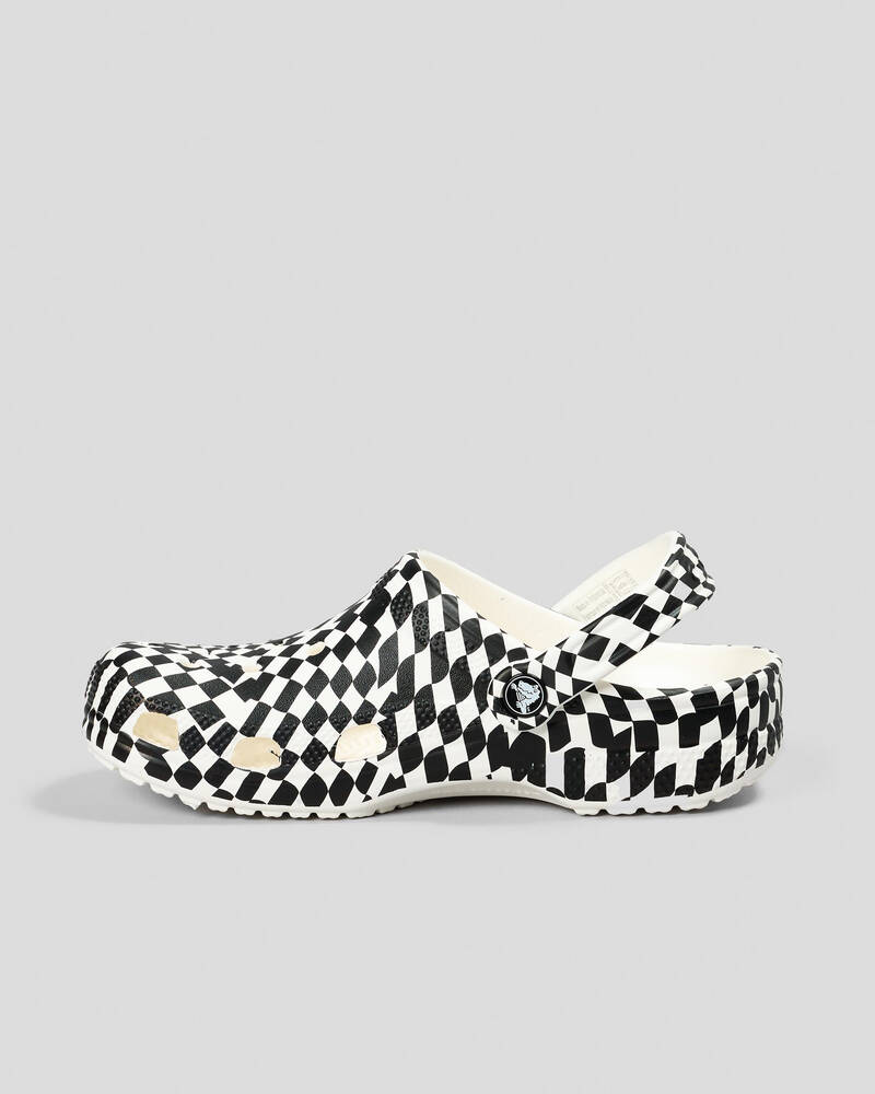 Crocs Classic Warped Checker Clogs for Unisex