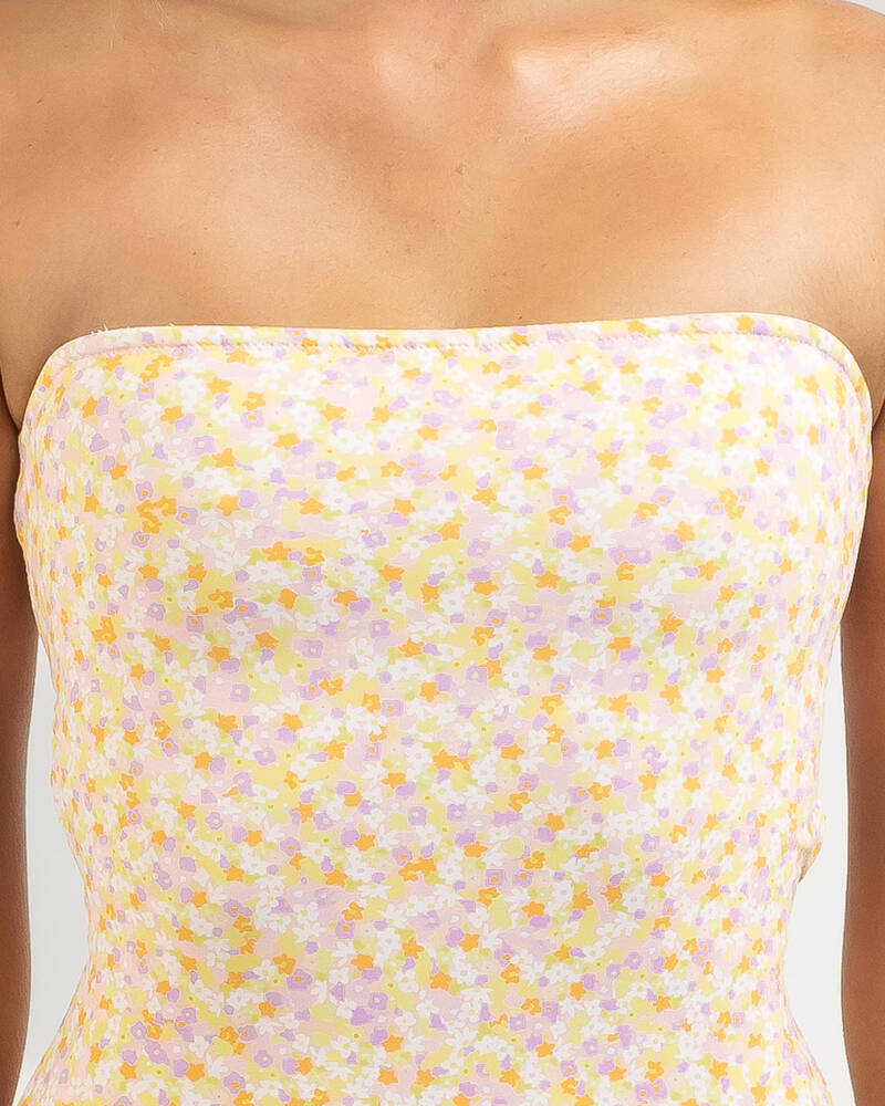 Rhythm Euphoria Floral Strapless One Piece Swimsuit for Womens