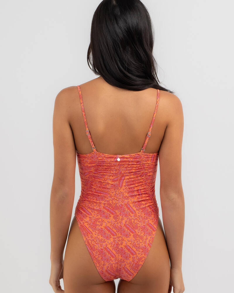 Rhythm Adia Paisley Scrunched Side One Piece Swimsuit for Womens