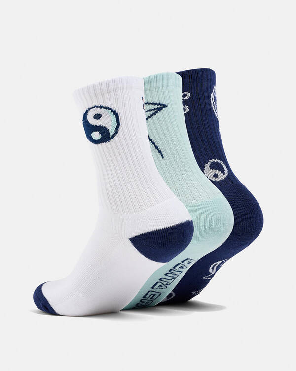 Santa Cruz Boys ' Tripper Deconstruct Crew Socks 3 Pack for Mens