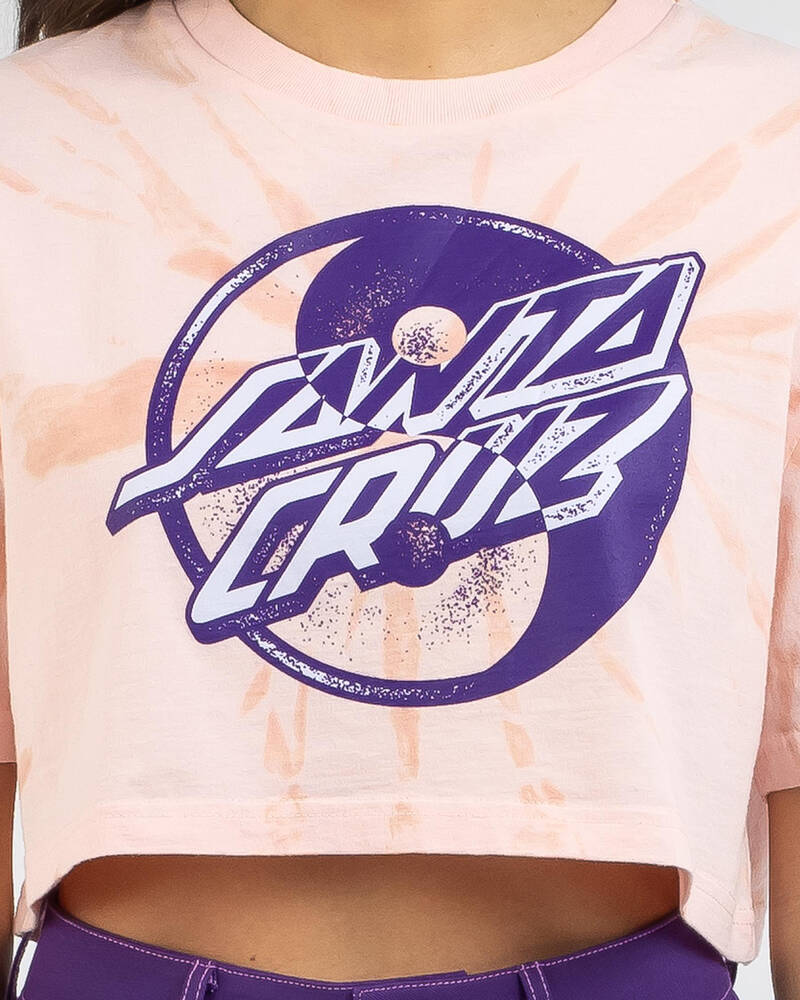 Santa Cruz Yin Yang Dot Cropped T-Shirt for Womens