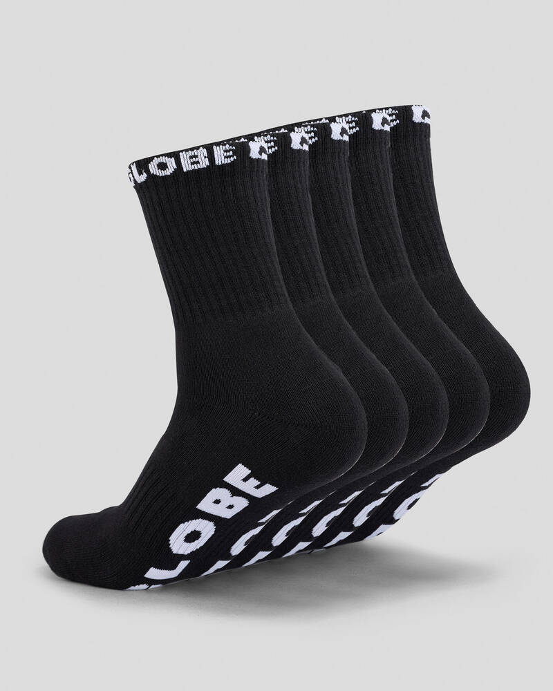 Globe Blackout Quater Crew Socks 5 Pack for Mens
