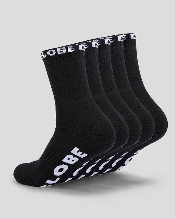 Globe Blackout Quater Crew Socks 5 Pack for Mens