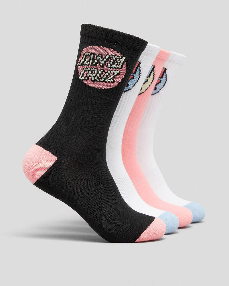 Santa Cruz Womens Pop Dot Crew Sock Pack for Womens