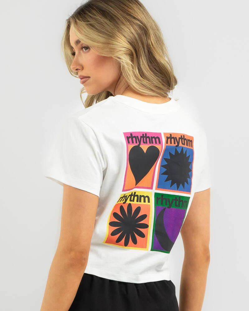 Rhythm Factory Vintage Cropped Crew T-Shirt for Womens