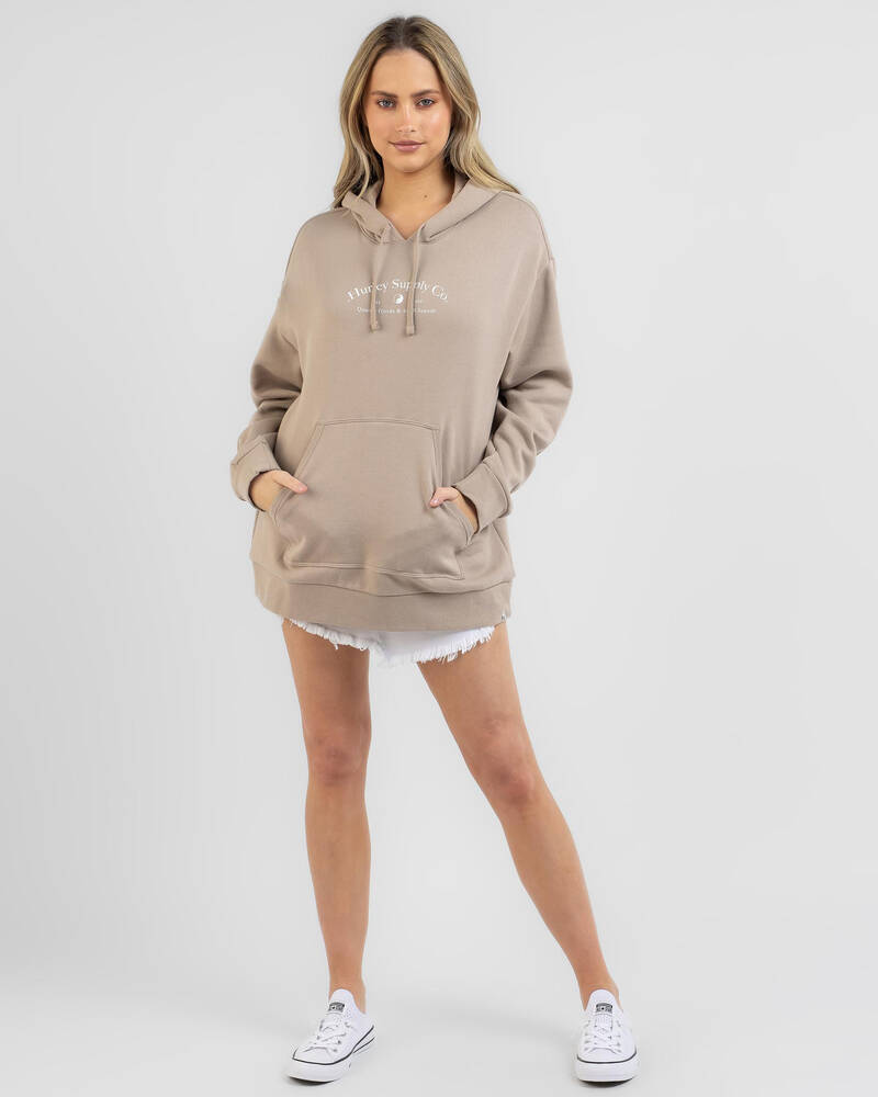 Shop Hurley Sporty Hoodie In Simply Taupe Fast Shipping & Easy