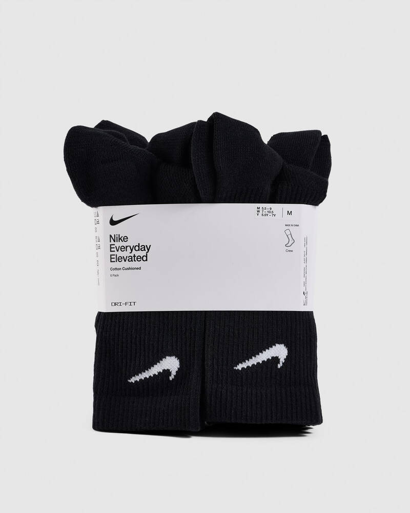 Nike Everyday Elevated Crew Socks 6 Pack for Mens