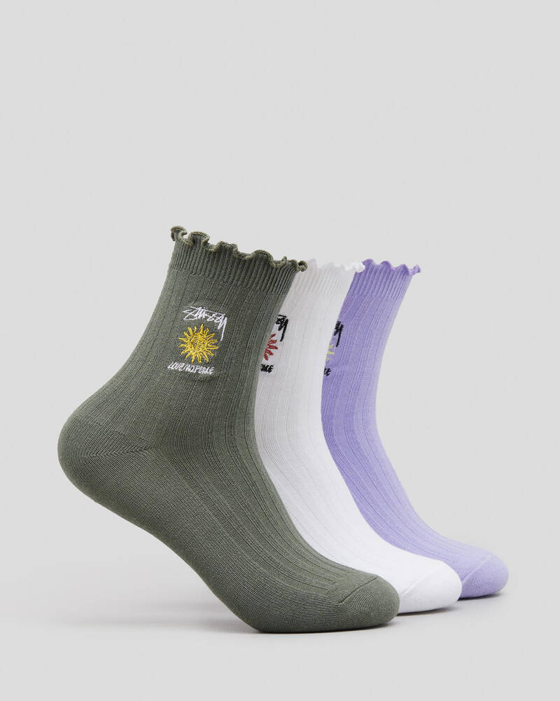 Stussy Womens Frill Sock Pack for Womens