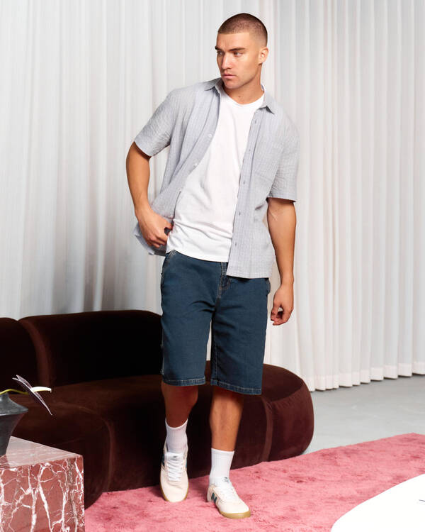 Lucid League Denim Walk Shorts for Mens