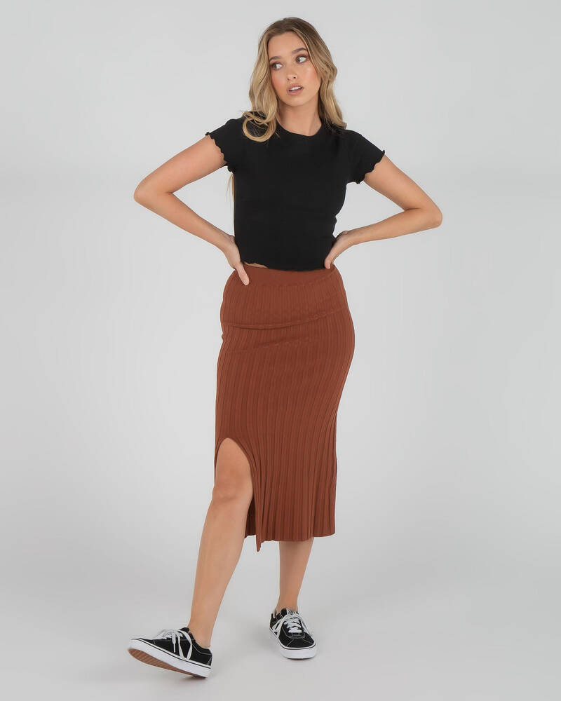 Ava And Ever Halsey Knit Midi Skirt for Womens