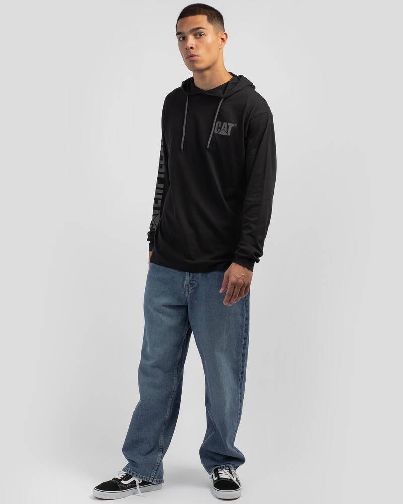 Cat UPF Hooded Long Sleeve T-Shirt for Mens