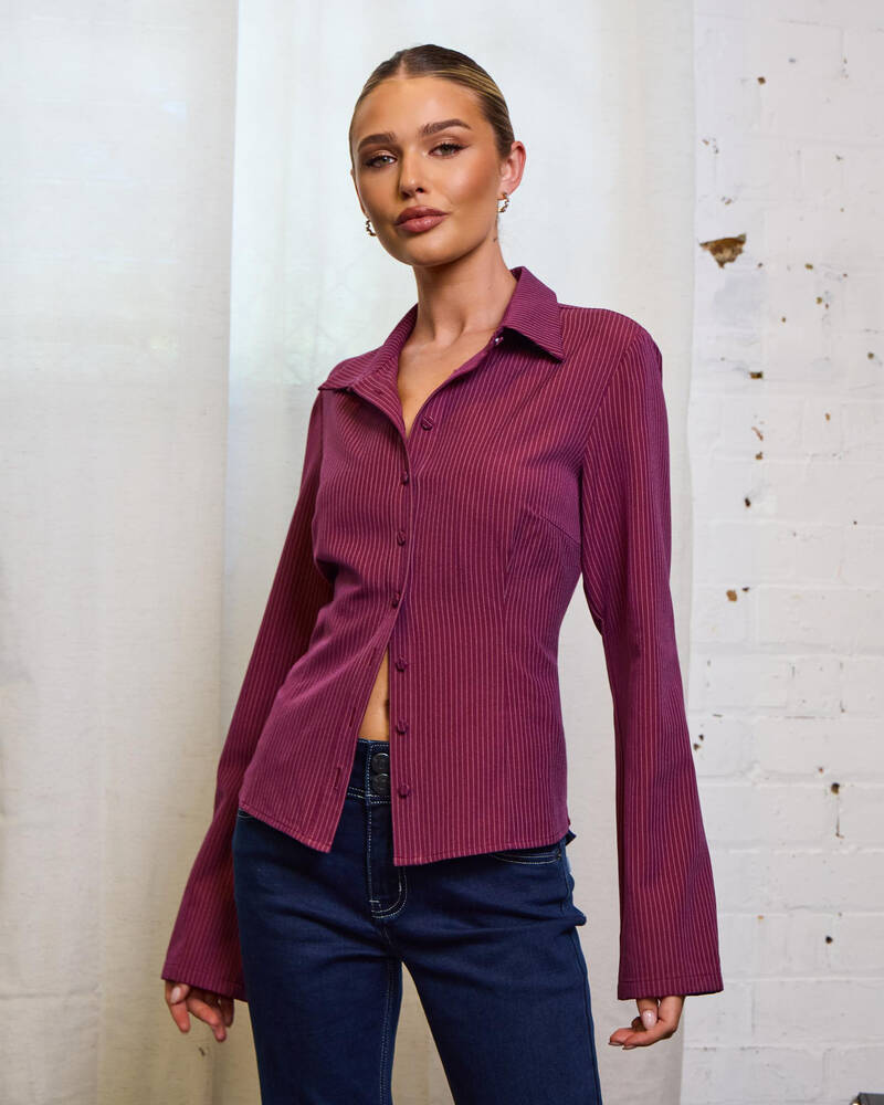 Ava And Ever Harriet Pinstripe Shirt for Womens image number null