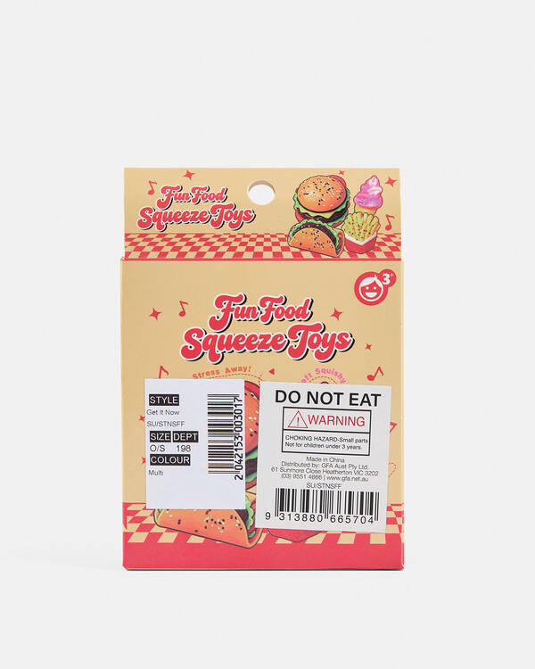 Get It Now Squishy Food Toy for Unisex