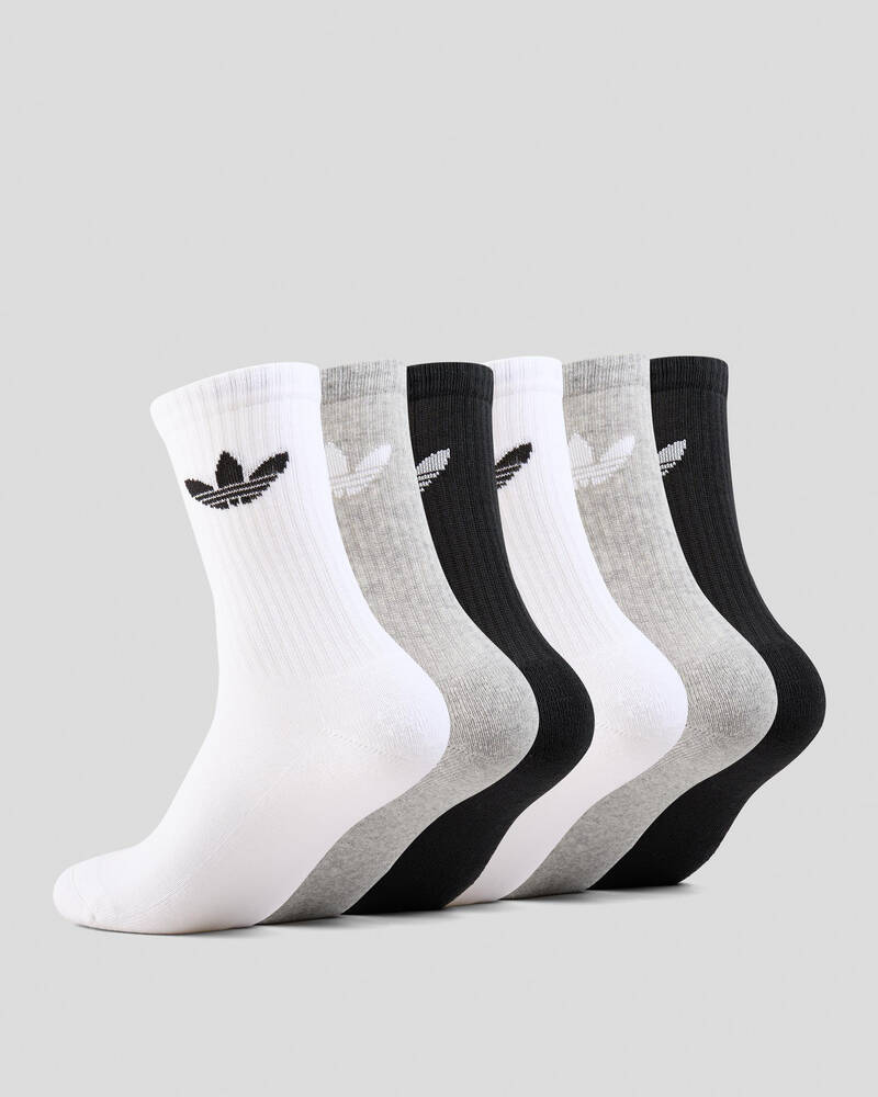 adidas Boys' Trefoil Crew Socks 6 Pack for Unisex