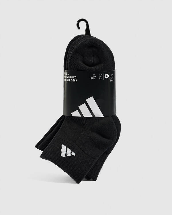 adidas Kids' Ankle Socks 3 Pack for Unisex