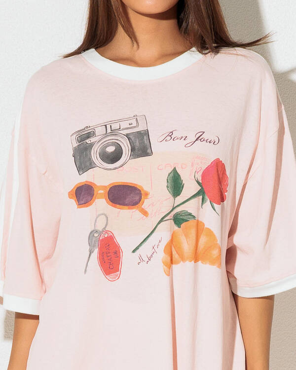 All About Eve From France Oversized T-Shirt for Womens