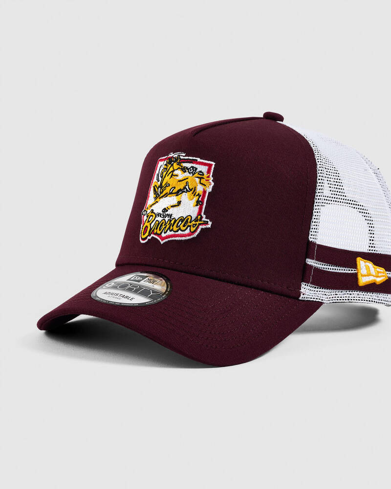 New Era Retro Brisbane Broncos 9Forty A-Frame Trucker Cap for Mens