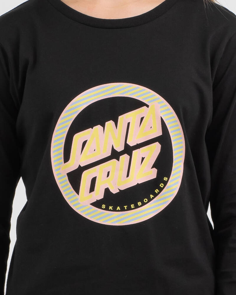 Santa Cruz Girls' Striped Reverse Dot Long Sleeve T-Shirt for Womens image number null