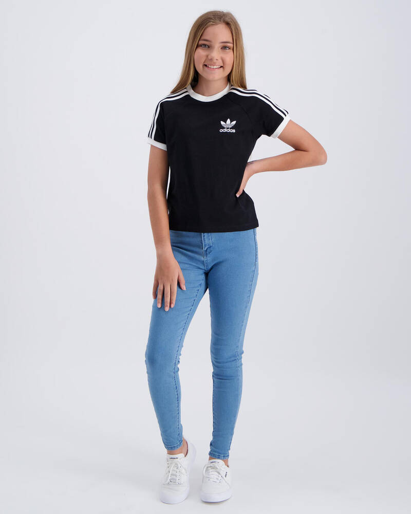 Adidas Girls' 3 Stripes T-Shirt for Womens image number null