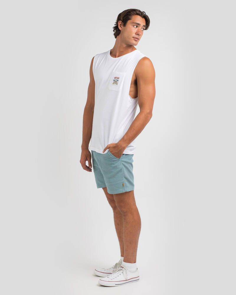 Shop RVCA Keep Out Muscle Tank In White Fast Shipping & Easy Returns