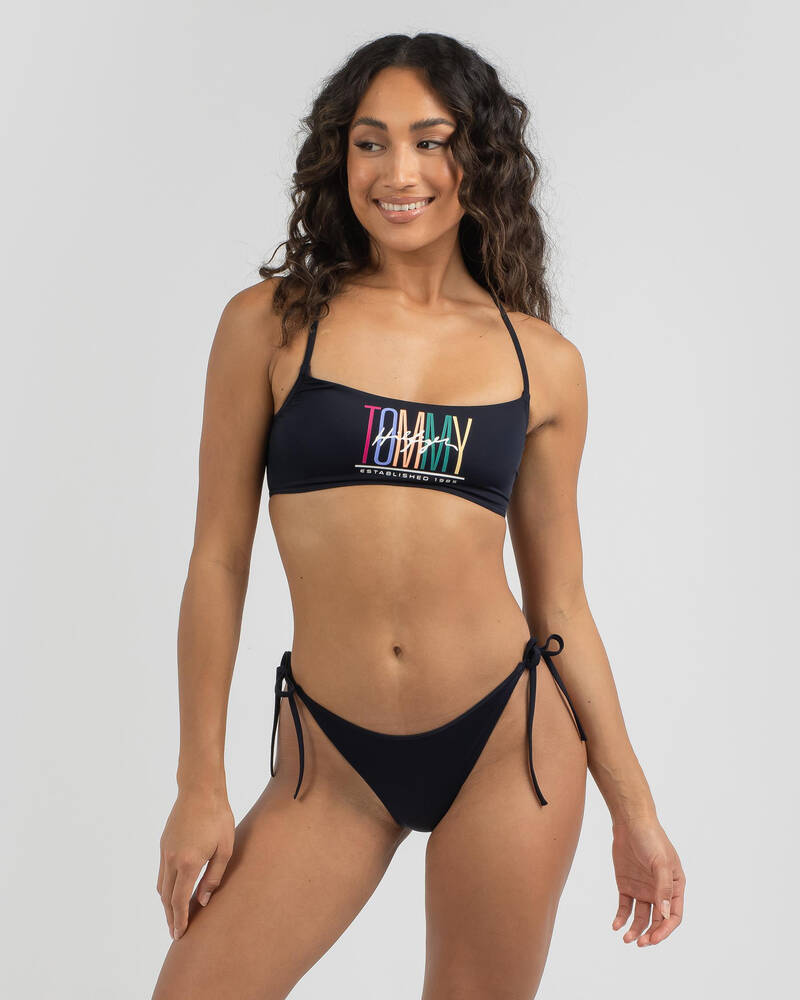 Tommy Hilfiger Miami Logo Bralette Bikini Top for Womens
