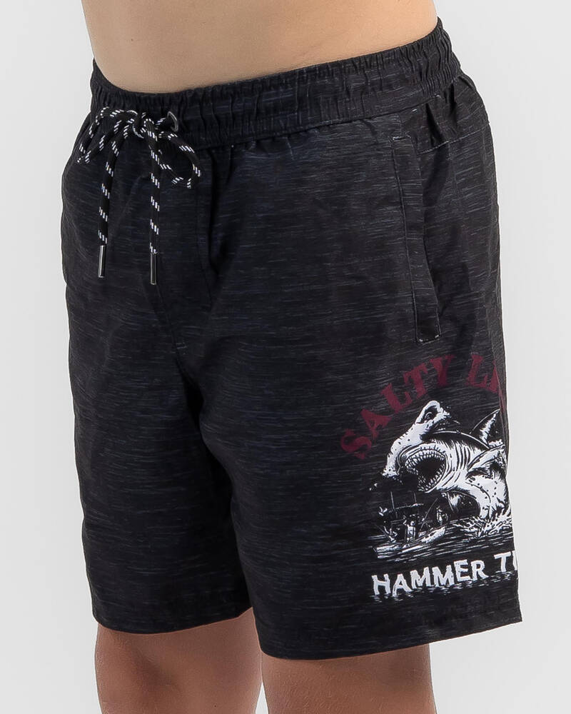 Salty Life Boys' Hammerhead Elastic Waist Shorts for Mens