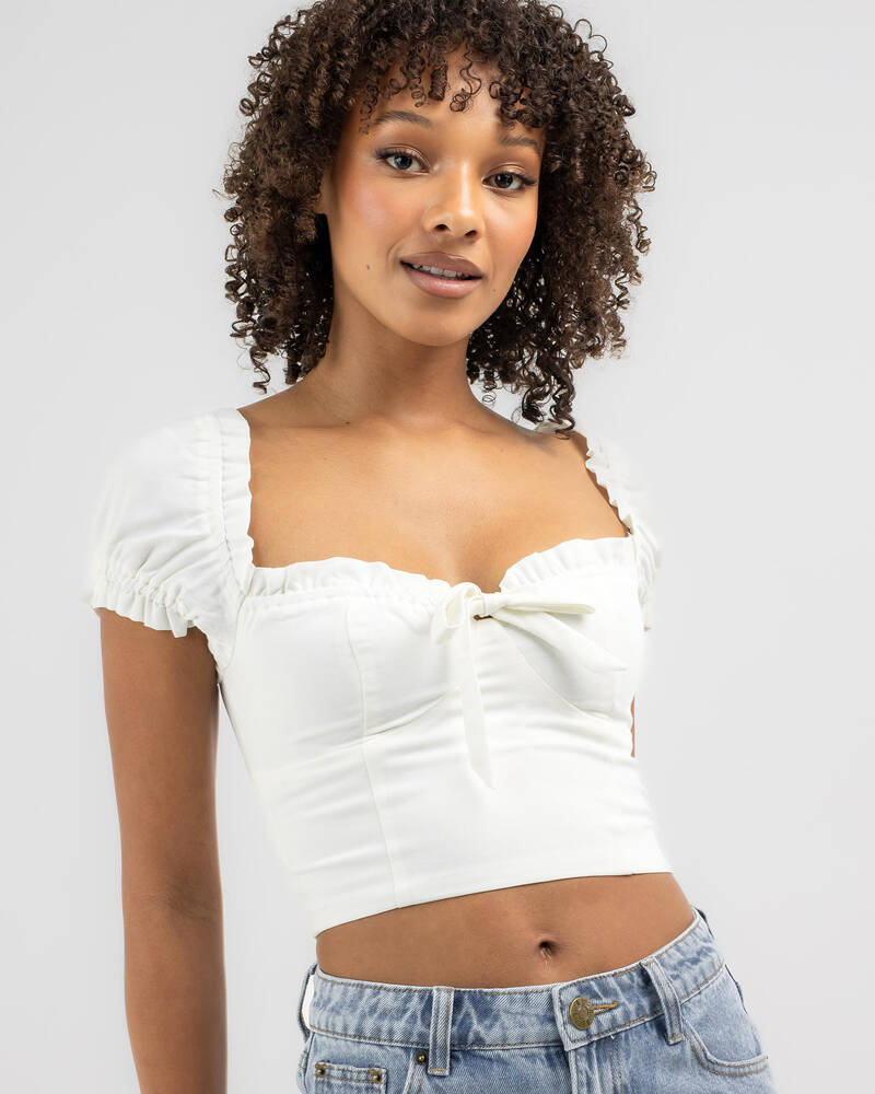 Ava And Ever Carla Tie Front Top for Womens