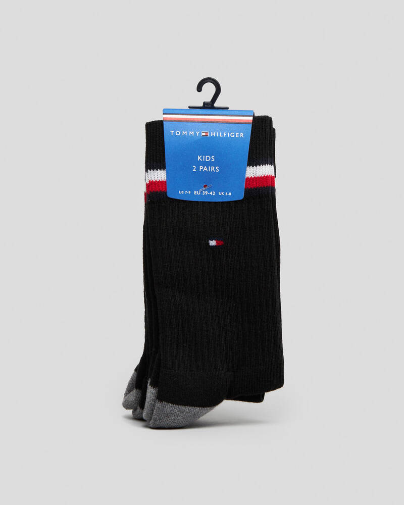 Tommy Hilfiger Boys' Iconic Sports Crew Socks 2 Pack for Mens