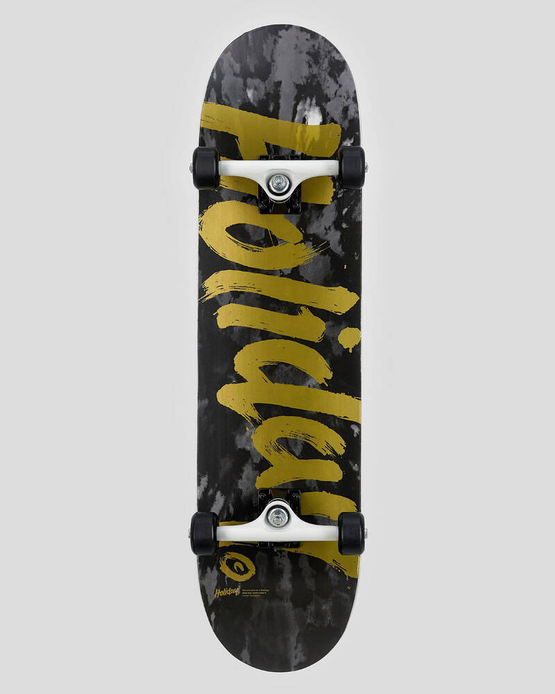Holiday Skateboards Tie Dye Black/Gold Complete for Mens