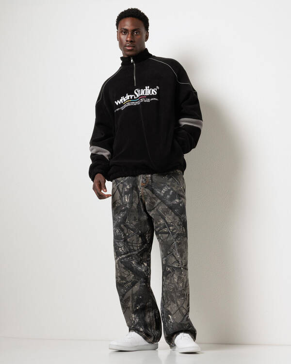 Wndrr Collective 1/4 Zip Polar Fleece Sweatshirt for Mens